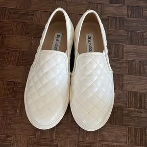 NWOT Steve Madden White Slip-on Sneakers